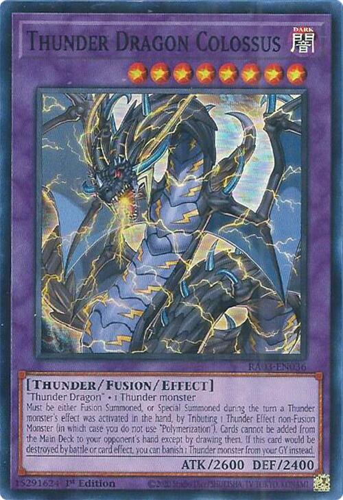 Thunder Dragon Colossus [RA03-EN036] Super Rare | Pegasus Games WI