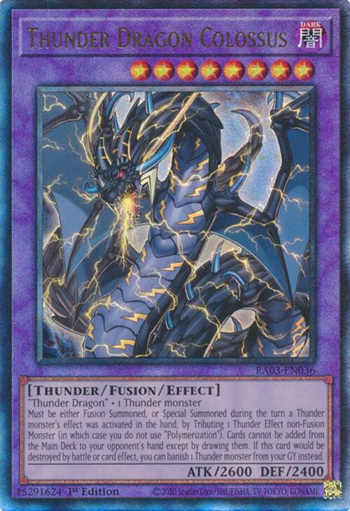 Thunder Dragon Colossus (UTR) [RA03-EN036] Prismatic Ultimate Rare | Pegasus Games WI