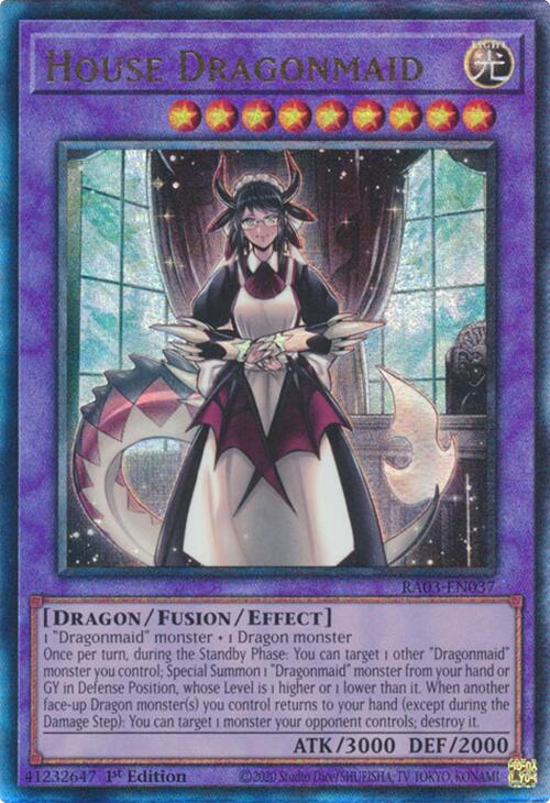House Dragonmaid (UTR) [RA03-EN037] Prismatic Ultimate Rare | Pegasus Games WI