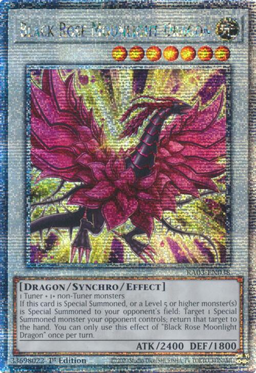 Black Rose Moonlight Dragon (Quarter Century Secret Rare) [RA03-EN038] Quarter Century Secret Rare | Pegasus Games WI