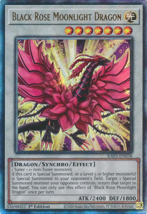 Black Rose Moonlight Dragon (UTR) [RA03-EN038] Prismatic Ultimate Rare | Pegasus Games WI