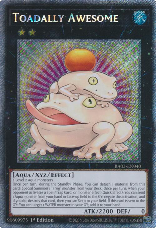 Toadally Awesome (Platinum Secret Rare) [RA03-EN040] Platinum Secret Rare | Pegasus Games WI