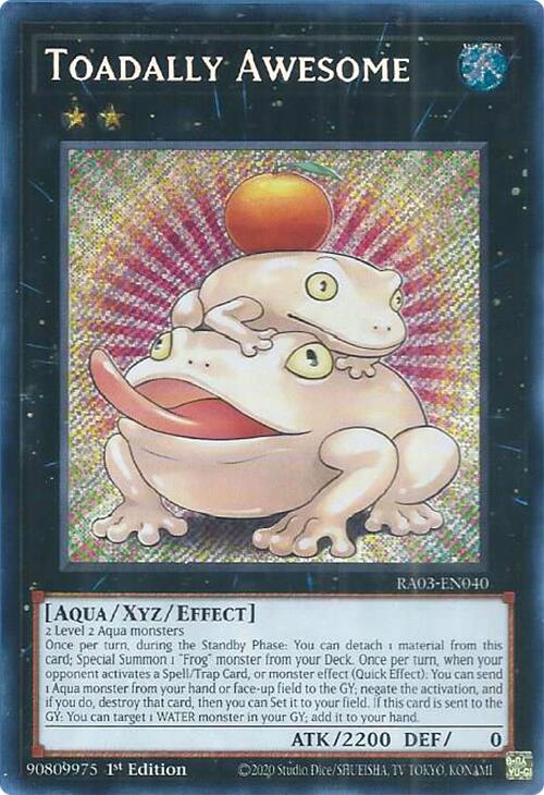 Toadally Awesome (Secret Rare) [RA03-EN040] Secret Rare | Pegasus Games WI
