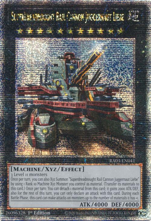 Superdreadnought Rail Cannon Juggernaut Liebe (Alternate Art) (Quarter Century Secret Rare) [RA03-EN041] Quarter Century Secret Rare | Pegasus Games WI