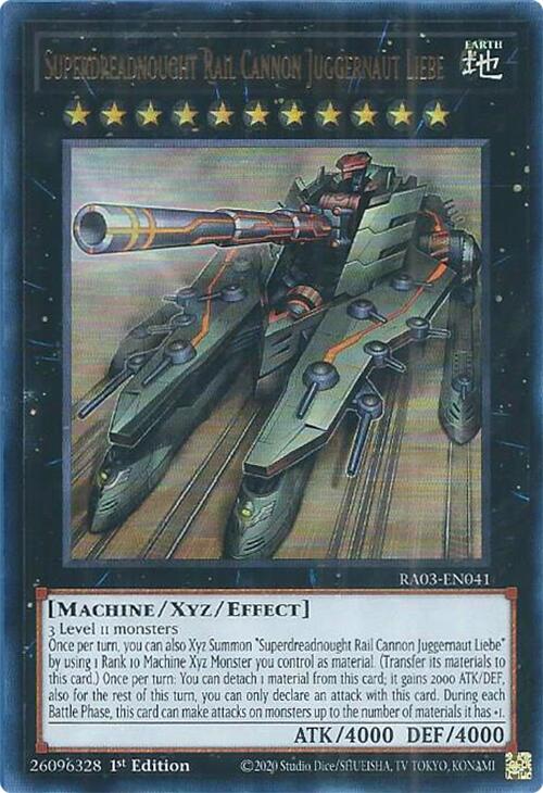Superdreadnought Rail Cannon Juggernaut Liebe (UR) [RA03-EN041] Ultra Rare | Pegasus Games WI