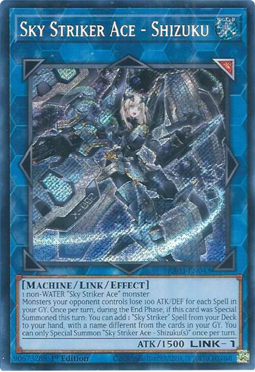 Sky Striker Ace - Shizuku (Secret Rare) [RA03-EN043] Secret Rare | Pegasus Games WI