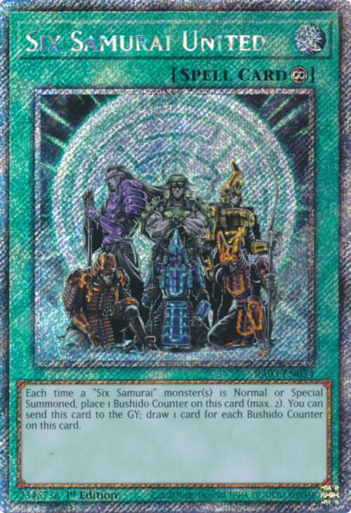 Six Samurai United (Platinum Secret Rare) [RA03-EN054] Platinum Secret Rare | Pegasus Games WI