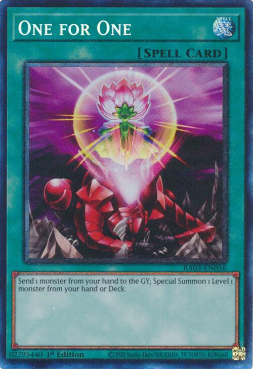 One for One (Alternate Art) (CR) [RA03-EN056] Prismatic Collector's Rare | Pegasus Games WI