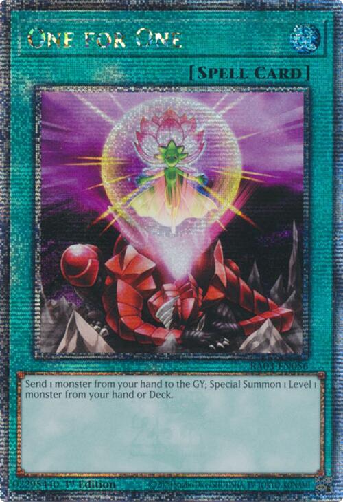 One for One (Quarter Century Secret Rare) [RA03-EN056] Quarter Century Secret Rare | Pegasus Games WI