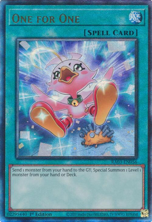 One for One (Alternate Art) (UTR) [RA03-EN056] Prismatic Ultimate Rare | Pegasus Games WI