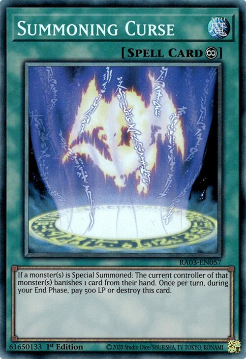 Summoning Curse (CR) [RA03-EN057] Prismatic Collector's Rare | Pegasus Games WI