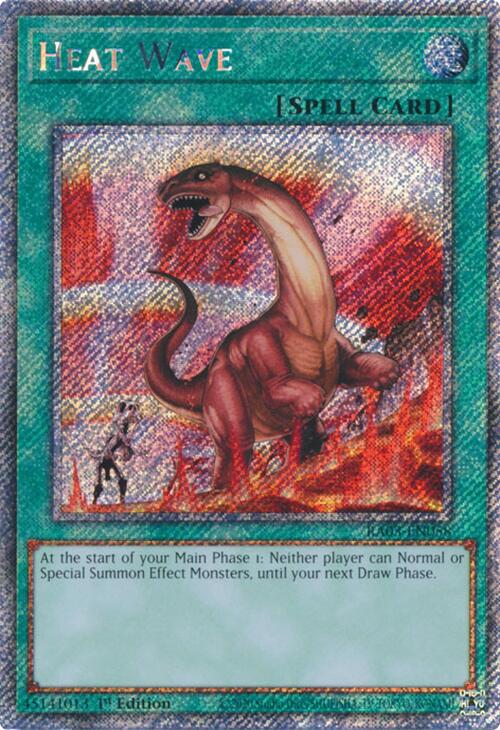 Heat Wave (Platinum Secret Rare) [RA03-EN058] Platinum Secret Rare | Pegasus Games WI