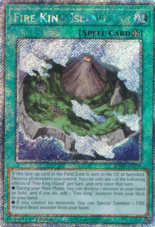 Fire King Island (Platinum Secret Rare) [RA03-EN059] Platinum Secret Rare | Pegasus Games WI