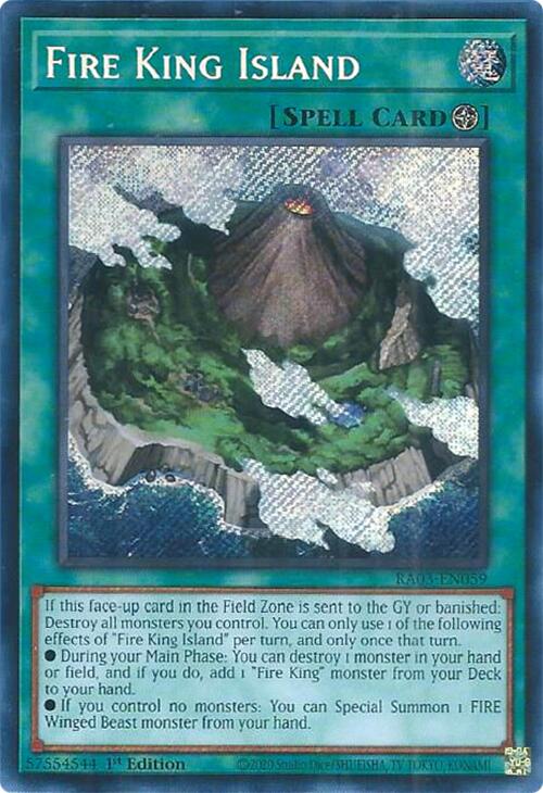 Fire King Island (Secret Rare) [RA03-EN059] Secret Rare | Pegasus Games WI