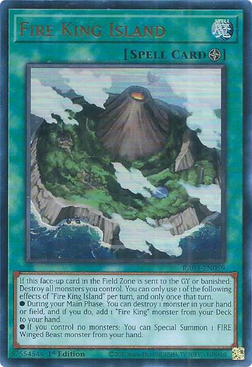 Fire King Island (UR) [RA03-EN059] Ultra Rare | Pegasus Games WI