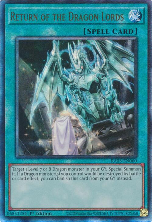 Return of the Dragon Lords (UTR) [RA03-EN060] Prismatic Ultimate Rare | Pegasus Games WI