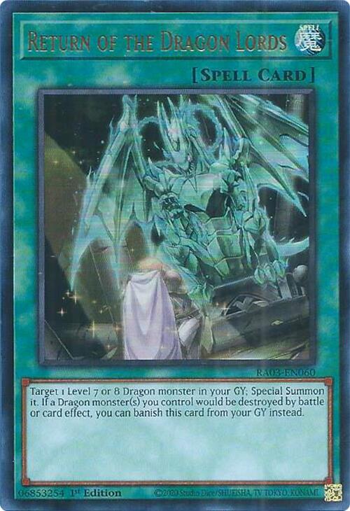 Return of the Dragon Lords (UR) [RA03-EN060] Ultra Rare | Pegasus Games WI