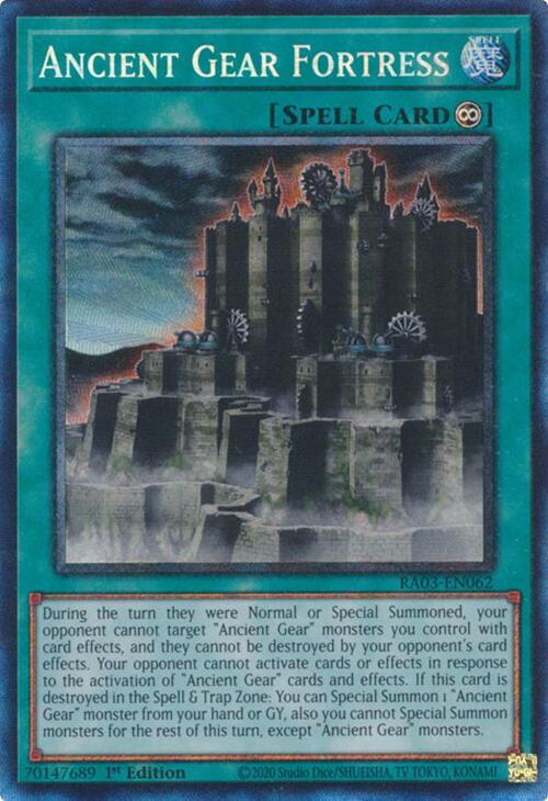 Ancient Gear Fortress (CR) [RA03-EN062] Prismatic Collector's Rare | Pegasus Games WI