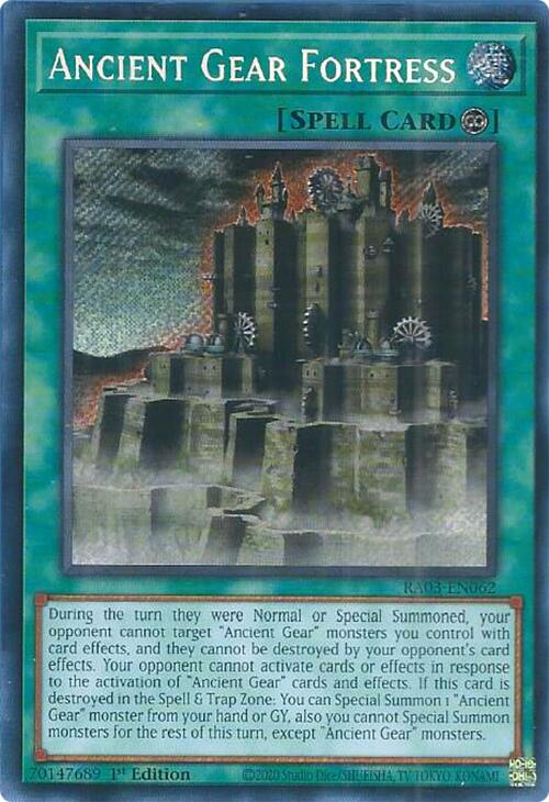 Ancient Gear Fortress (Secret Rare) [RA03-EN062] Secret Rare | Pegasus Games WI