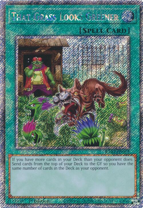 That Grass Looks Greener (Platinum Secret Rare) [RA03-EN063] Platinum Secret Rare | Pegasus Games WI