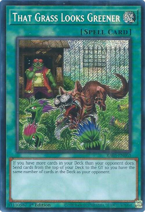 That Grass Looks Greener (Secret Rare) [RA03-EN063] Secret Rare | Pegasus Games WI