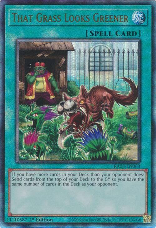 That Grass Looks Greener (UTR) [RA03-EN063] Prismatic Ultimate Rare | Pegasus Games WI