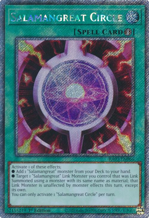 Salamangreat Circle (Platinum Secret Rare) [RA03-EN066] Platinum Secret Rare | Pegasus Games WI