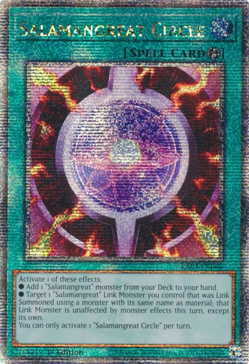 Salamangreat Circle (Quarter Century Secret Rare) [RA03-EN066] Quarter Century Secret Rare | Pegasus Games WI