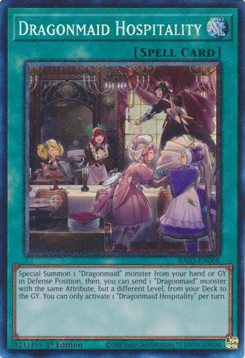 Dragonmaid Hospitality (CR) [RA03-EN068] Prismatic Collector's Rare | Pegasus Games WI