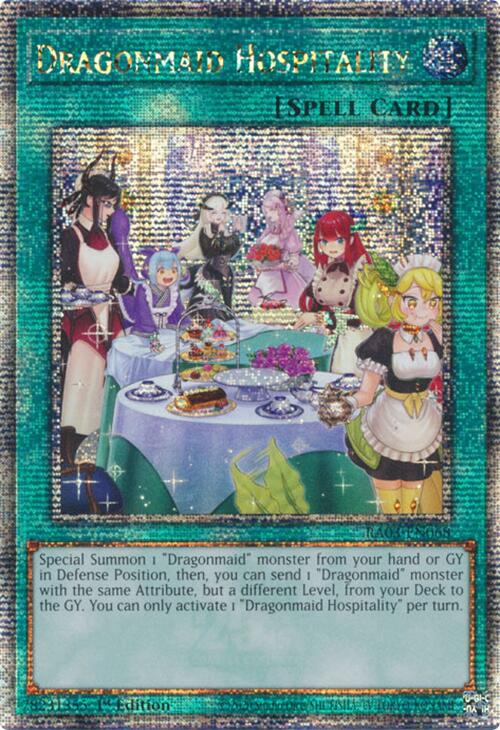 Dragonmaid Hospitality (Alternate Art) (Quarter Century Secret Rare) [RA03-EN068] Quarter Century Secret Rare | Pegasus Games WI