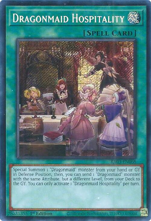 Dragonmaid Hospitality (Secret Rare) [RA03-EN068] Secret Rare | Pegasus Games WI