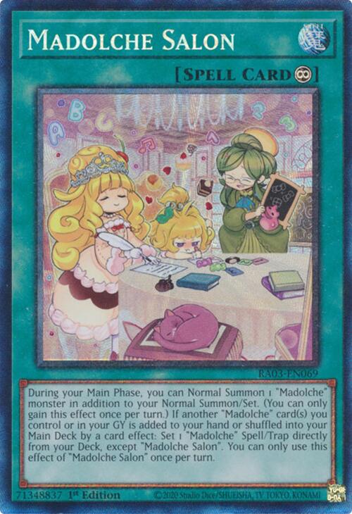 Madolche Salon (CR) [RA03-EN069] Prismatic Collector's Rare | Pegasus Games WI
