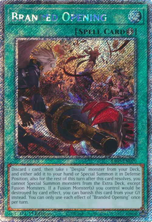 Branded Opening (Platinum Secret Rare) [RA03-EN070] Platinum Secret Rare | Pegasus Games WI