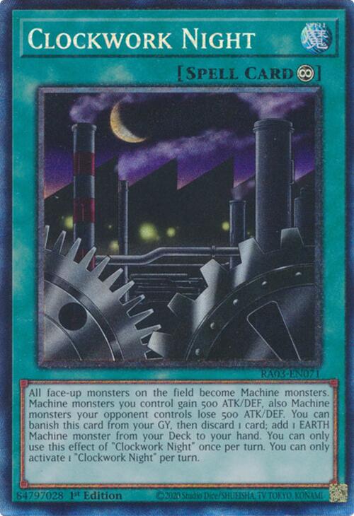 Clockwork Night (CR) [RA03-EN071] Prismatic Collector's Rare | Pegasus Games WI