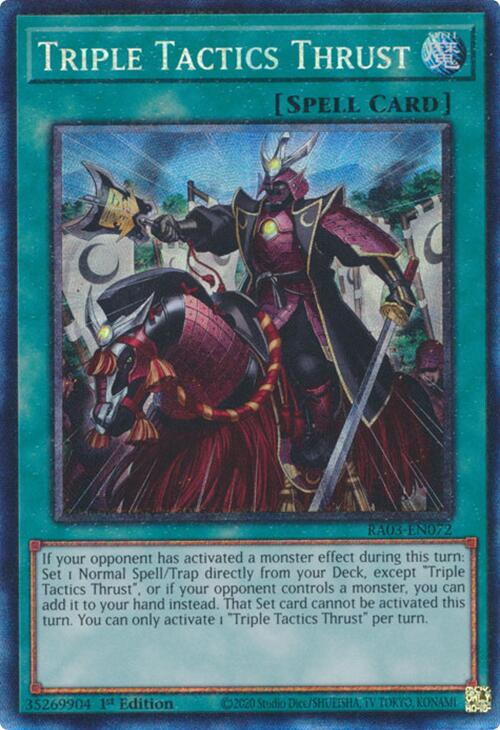 Triple Tactics Thrust (CR) [RA03-EN072] Prismatic Collector's Rare | Pegasus Games WI
