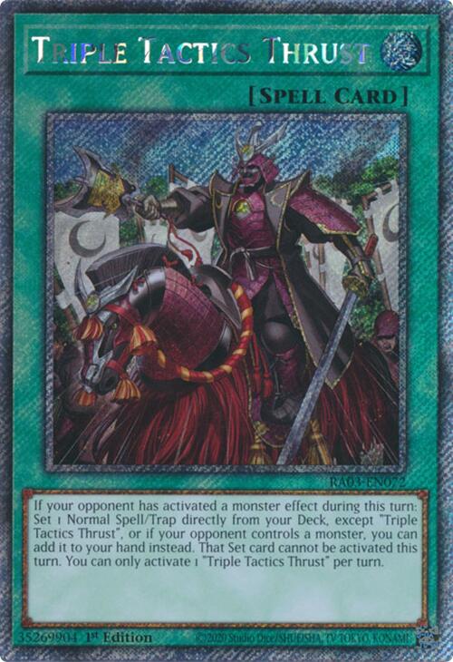 Triple Tactics Thrust (Platinum Secret Rare) [RA03-EN072] Platinum Secret Rare | Pegasus Games WI