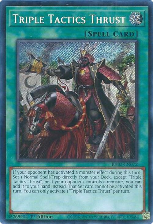 Triple Tactics Thrust (Secret Rare) [RA03-EN072] Secret Rare | Pegasus Games WI