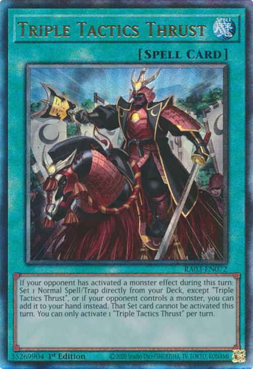 Triple Tactics Thrust (UTR) [RA03-EN072] Prismatic Ultimate Rare | Pegasus Games WI