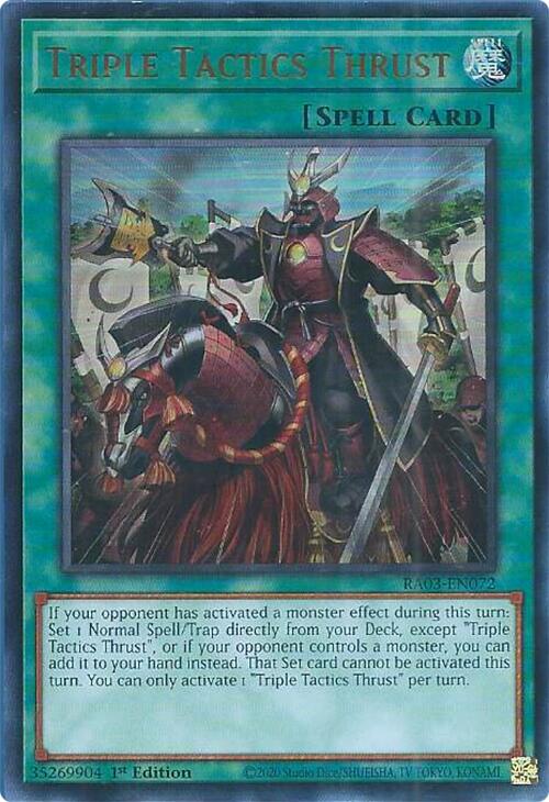 Triple Tactics Thrust (UR) [RA03-EN072] Ultra Rare | Pegasus Games WI