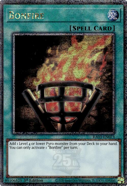 Bonfire (Quarter Century Secret Rare) [RA03-EN073] Quarter Century Secret Rare | Pegasus Games WI