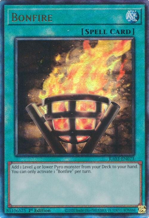 Bonfire (UTR) [RA03-EN073] Prismatic Ultimate Rare | Pegasus Games WI