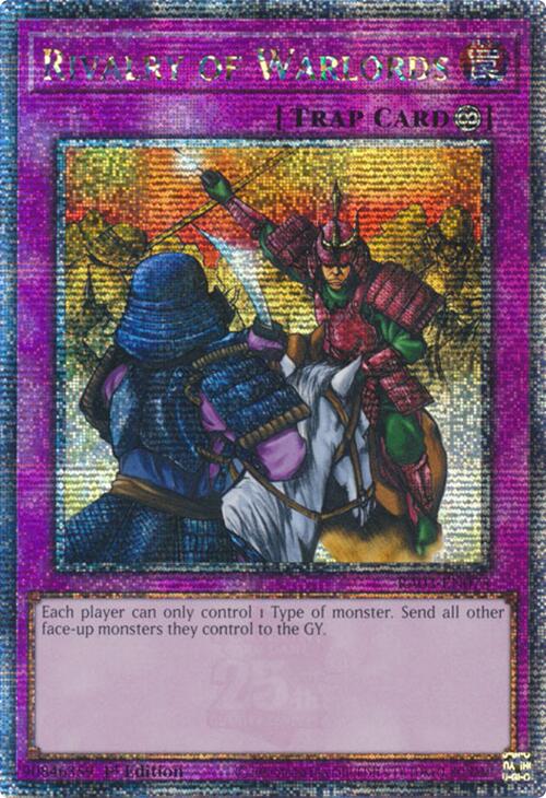 Rivalry of Warlords (Quarter Century Secret Rare) [RA03-EN075] Quarter Century Secret Rare | Pegasus Games WI