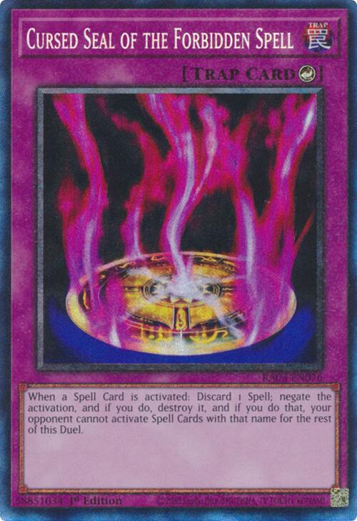 Cursed Seal of the Forbidden Spell (CR) [RA03-EN076] Prismatic Collector's Rare | Pegasus Games WI
