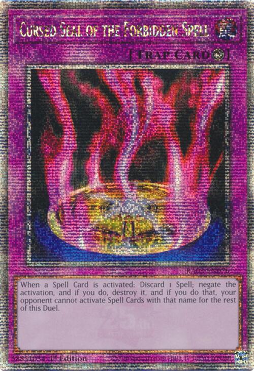 Cursed Seal of the Forbidden Spell (Quarter Century Secret Rare) [RA03-EN076] Quarter Century Secret Rare | Pegasus Games WI