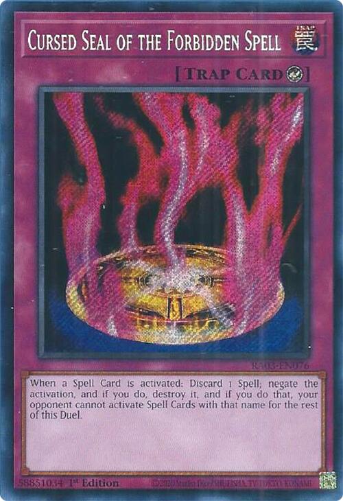 Cursed Seal of the Forbidden Spell (Secret Rare) [RA03-EN076] Secret Rare | Pegasus Games WI