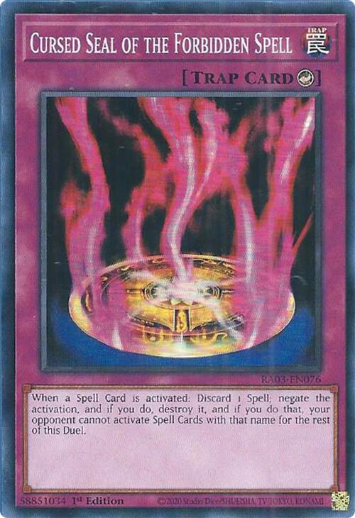 Cursed Seal of the Forbidden Spell [RA03-EN076] Super Rare | Pegasus Games WI