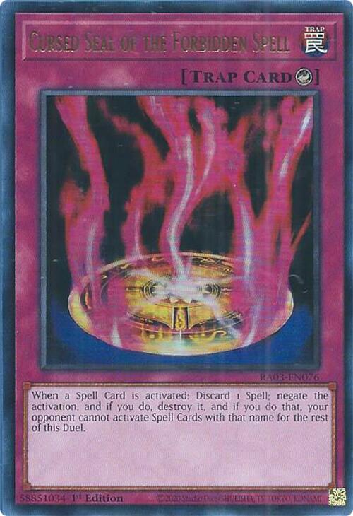 Cursed Seal of the Forbidden Spell (UR) [RA03-EN076] Ultra Rare | Pegasus Games WI