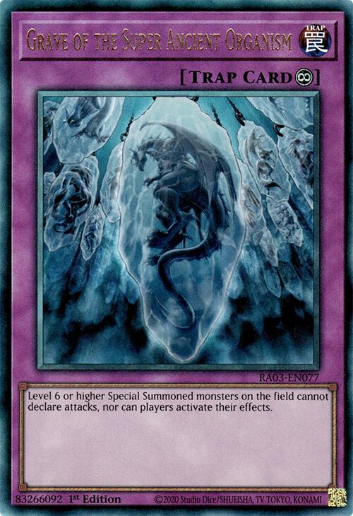 Grave of the Super Ancient Organism (UTR) [RA03-EN077] Prismatic Ultimate Rare | Pegasus Games WI