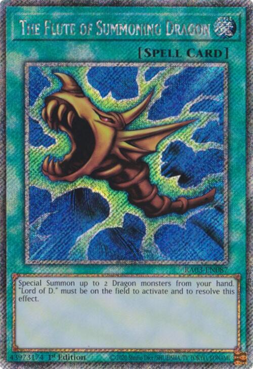 The Flute of Summoning Dragon (Platinum Secret Rare) [RA03-EN087] Platinum Secret Rare | Pegasus Games WI