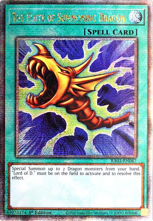 The Flute of Summoning Dragon (Quarter Century Secret Rare) [RA03-EN087] Quarter Century Secret Rare | Pegasus Games WI